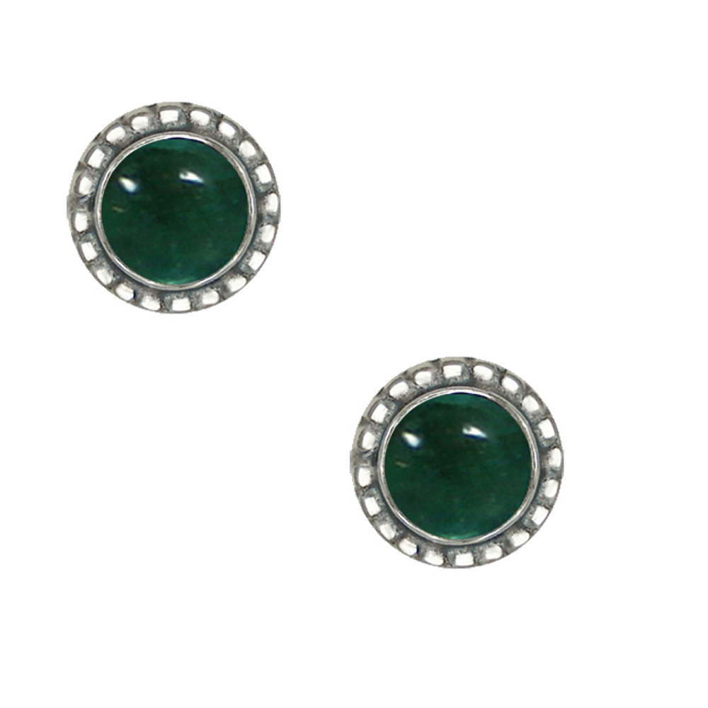 Sterling Silver Small Fluorite Post Stud Earrings